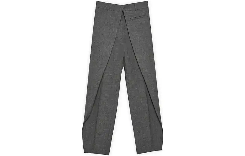 LOEWE Casual Pants Women's Dark Gray Moderate Straight Fit Pants