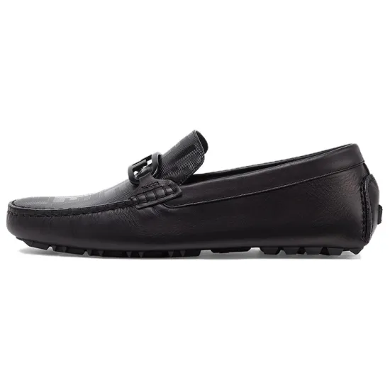 FENDI Logo Detailed Slip-On Loafers