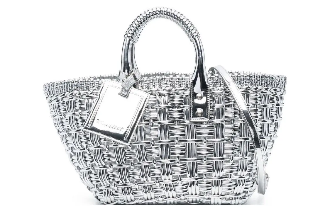 Balenciaga Calfskin Handbag Women's Silver
