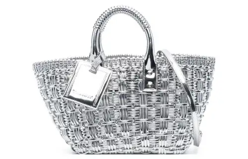 Balenciaga Calfskin Handbag Women's Silver