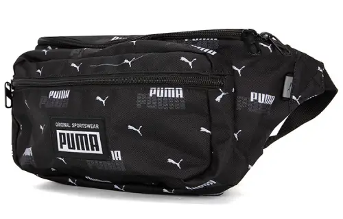 PUMA Fabric Crossbody Bag, Sling Bag, Fanny Pack Unisex Black