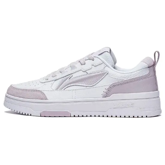 LiNing Tianji 2.0 Durable Breathable Low Top Skateboard Shoes Women's White Purple