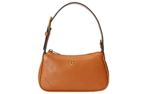 GUCCI Aphrodite Leather Shoulder Bag, Pochette Handbag, Shoulder Bag Women's Orange Brown