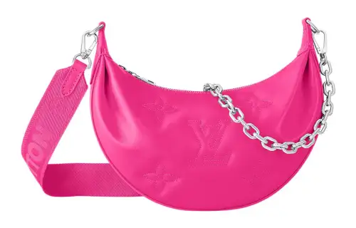 LOUIS VUITTON Over The Moon Smooth Cow Leather Dumpling Bag, Shoulder Bag, Crossbody Bag Women's Pink