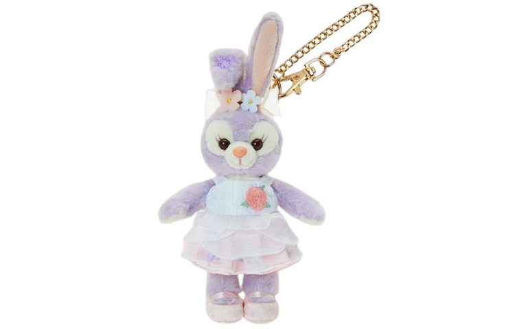 Disney Disney, Japanese floral cute purple doll for friend, plush pendant, 2023