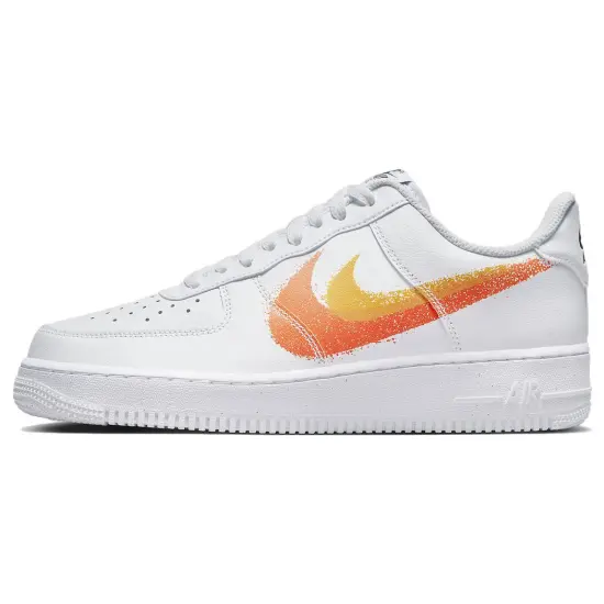 Nike Air Force 1 Low '07 Spray Paint Swoosh White Safety Orange