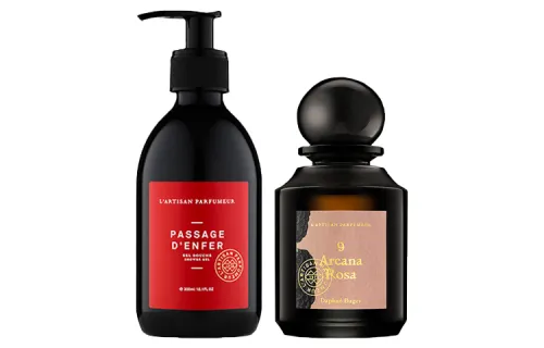 Shower gel, nutritious perfume, 300 ml, 75 ml, set