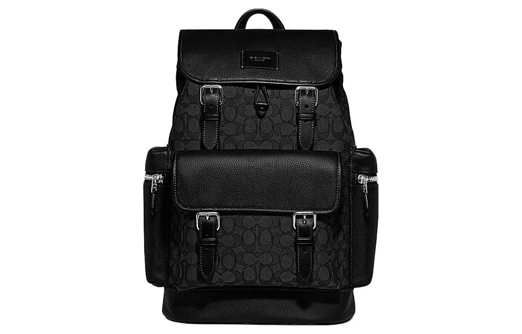 COACH Sprint Cow Leather With Fabric Backpack Large Men's Black