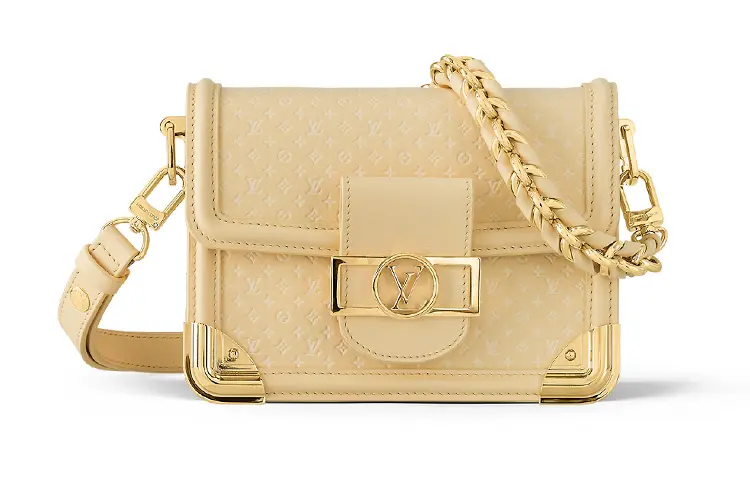 LOUIS VUITTON Dauphine Cow Leather Daphne Handbag, Shoulder Bag, Crossbody Bag Mini Women's Yellow