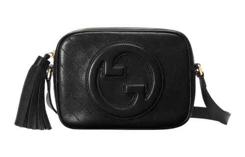 GUCCI Blondie Leather Crossbody Bag, Shoulder Bag Women's Black