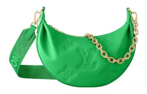 LOUIS VUITTON Over The Moon Smooth Cow Leather Dumpling Bag, Shoulder Bag, Crossbody Bag Women's Green