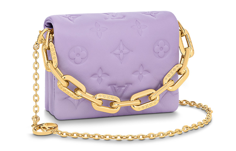LOUIS VUITTON Coussin Sheepskin Crossbody Bag, Shoulder Bag Women's Purple