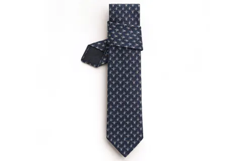 HERMES Ties Men's Dark Blue