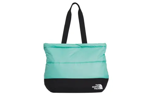 THE NORTH FACE Nuptse 33L Tote Bag, Shopping Bag, One Shoulder Bag, Portable Outdoor Bag Nylon Green Black Unisex