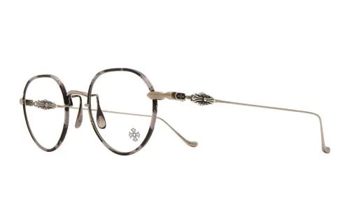 Chrome Hearts Alloy Oval Eyeglass Frames Men's