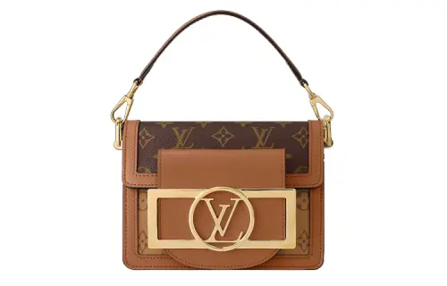 LOUIS VUITTON Dauphine Coated Canvas With Cow Leather Trim Daphne Handbag, Shoulder Bag, Crossbody Bag Mini Women's
