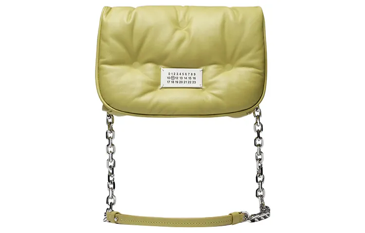 Maison Margiela Leather Crossbody Bag, Shoulder Bag Women's Yellow