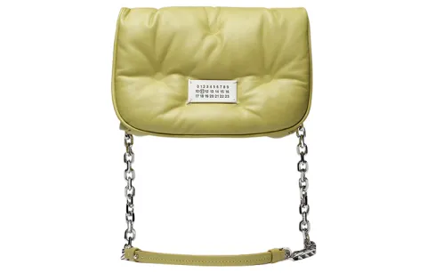 Maison Margiela Leather Crossbody Bag, Shoulder Bag Women's Yellow