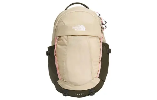 THE NORTH FACE Backpack Double Shoulder Outdoor Bag Recycled Nylon Light Umber Women's