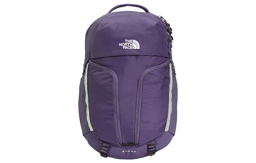 THE NORTH FACE Surge 25L Backpack Double Shoulder Outdoor Bag Polyester Purple Women's