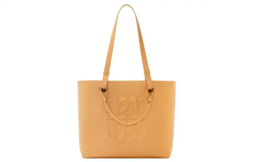 LOEWE Anagram Calfskin Tote Bag, Shopping Bag, Handbag Small Women's Warm Hue Desert
