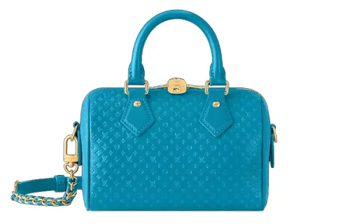 LOUIS VUITTON Speedy Leather Pillow Bag, Handbag, Shoulder Bag, Crossbody Bag Women's Blue