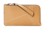 LOEWE Puzzle Smooth Cow Leather Card Holder Men's Khaki