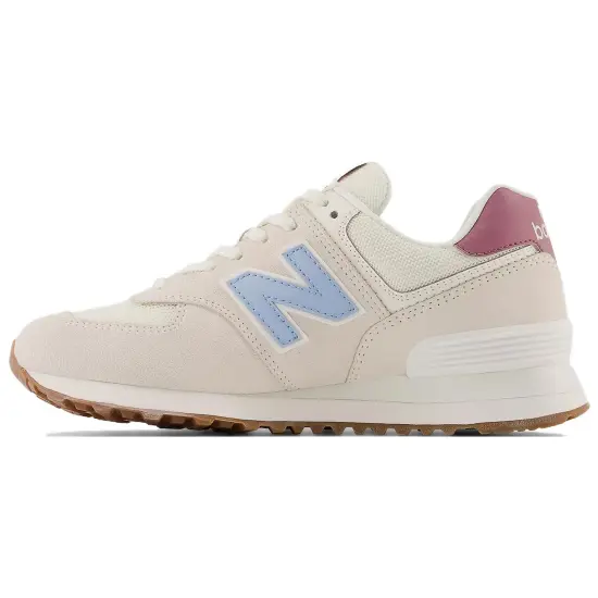 New Balance 574 Beige Baby Pink Ecru Blue Women's