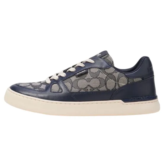 COACH Clip Stylish Skateboarding Shoes Men's Blue Gray