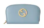GUCCI Blondie Leather Wallet Women's Blue