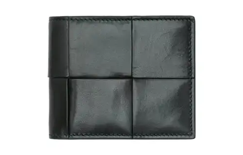 Bottega Veneta Cow Leather With Fabric Wallet Small Men's Jasper