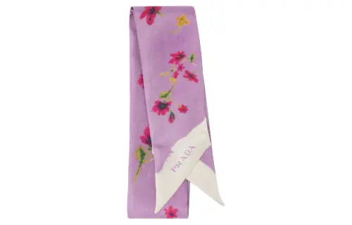 PRADA Floral-print Twill Foulard