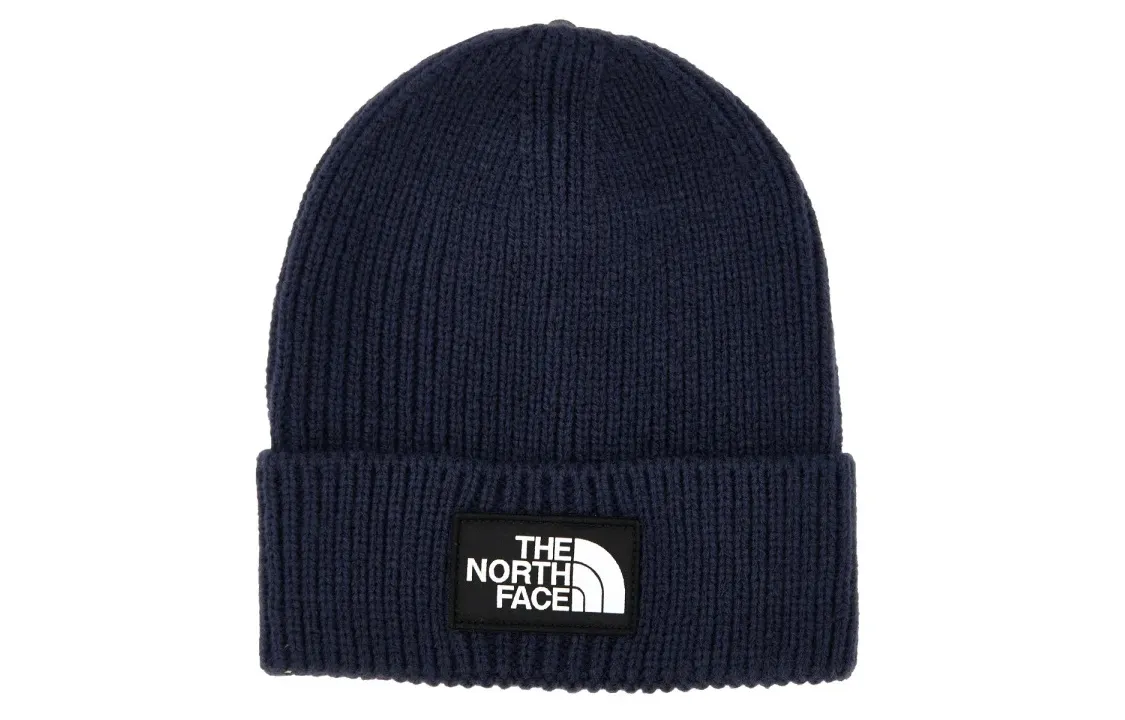 The North Face logo-patch cuffed beanie