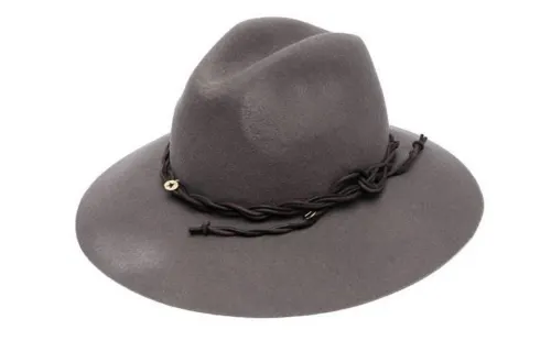 wide-brim virgin wool fedora