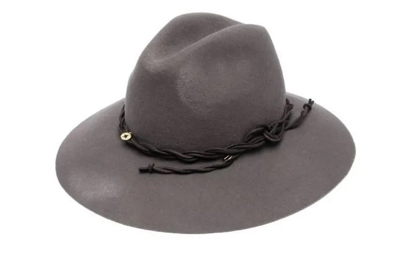wide-brim virgin wool fedora
