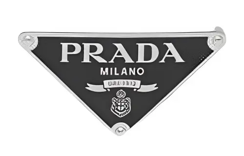 PRADA Triangle Logo Belt Buckle