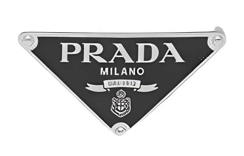 PRADA Triangle Logo Belt Buckle