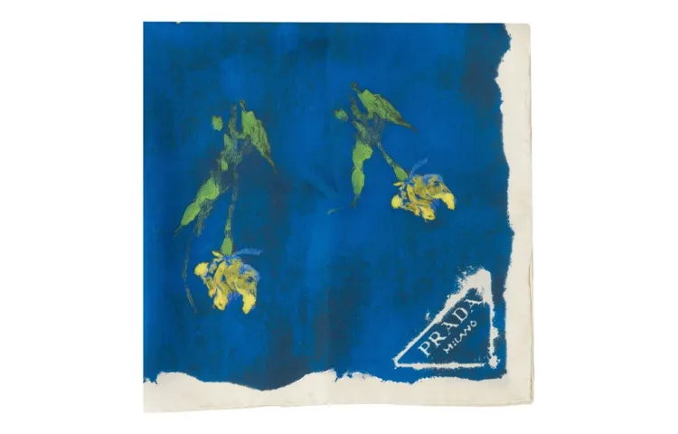floral-print silk scarf