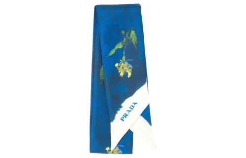 PRADA Knit Scarves Women's Blue