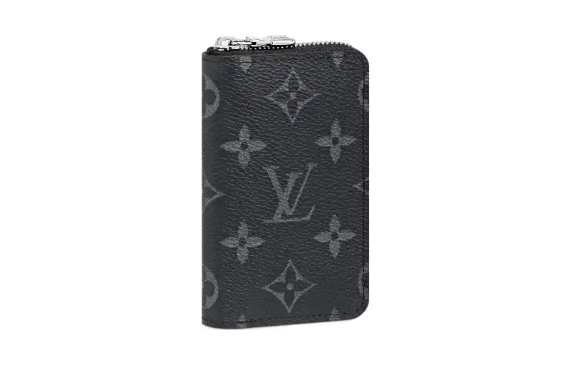 LOUIS VUITTON Zippy Canvas Coin Purse Men's Black/Gray