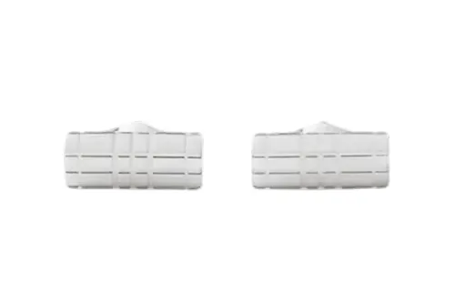 Burberry Minimalist Style Cufflinks Men's Silver
