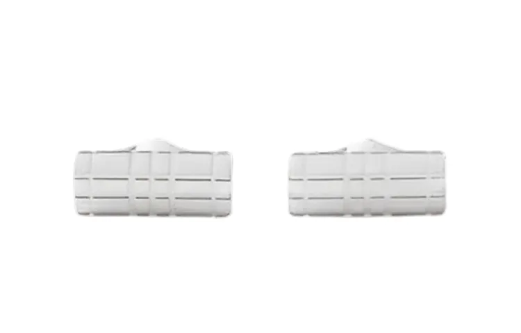 Burberry Minimalist Style Cufflinks Men's Silver