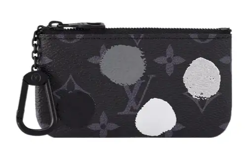 LOUIS VUITTON X Yayoi Kusama Pochette Cle Monogram Eclipse Black/Silver