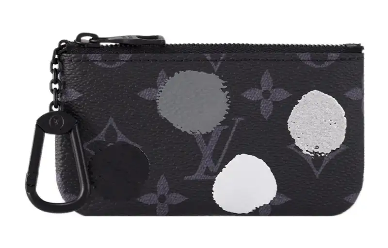 LOUIS VUITTON X Yayoi Kusama Pochette Cle Monogram Eclipse Black/Silver