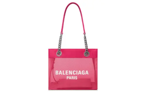 Balenciaga Mesh Tote Bag, Shopping Bag, Shoulder Bag, Handbag Small Women's Pink
