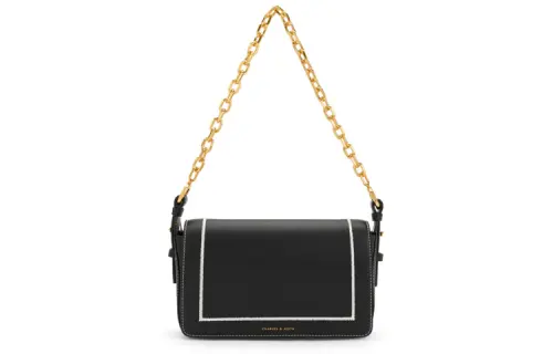 CHARLES&KEITH Silk Scarf Canvas Collection Shoulder Bags
