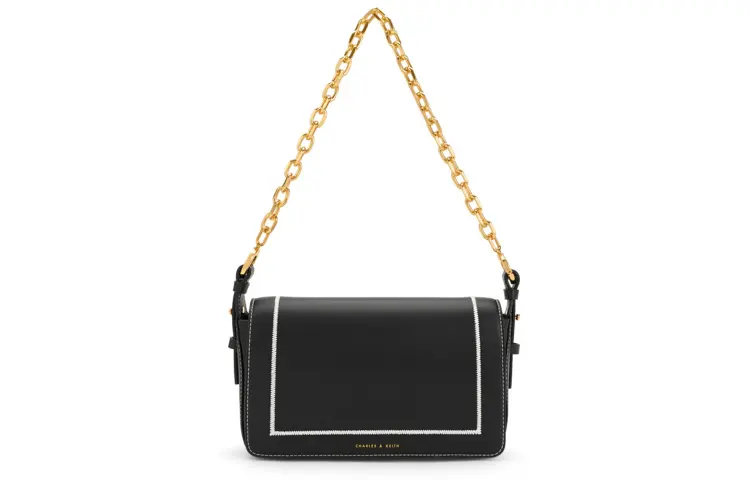 CHARLES&KEITH Silk Scarf Canvas Collection Shoulder Bags