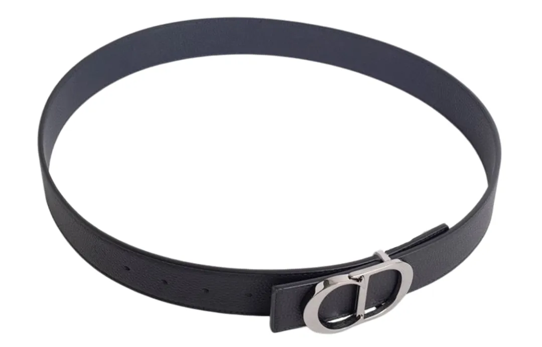 DIOR Leather Belts Men's Width 3.5cm