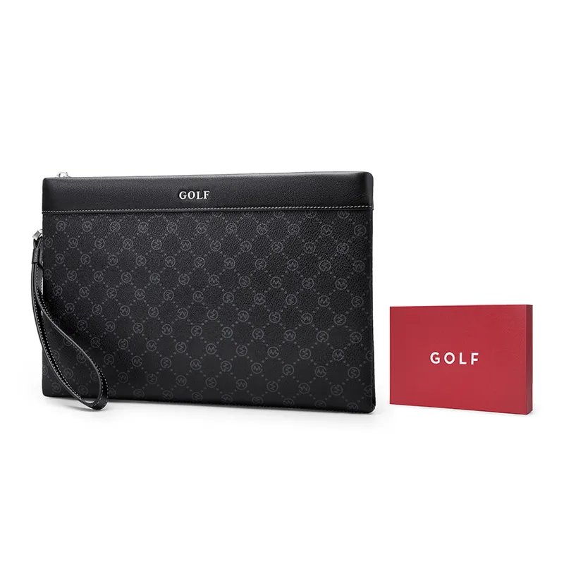 GOLF PVC Card Holder, Wallet, Handbag, Shoulder Bag, Clutch Large Men's Black