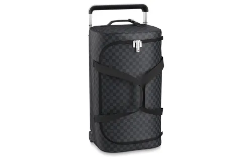 LOUIS VUITTON LV Horizon Cow Leather Suitcase Luggage Men's Graphite Gray